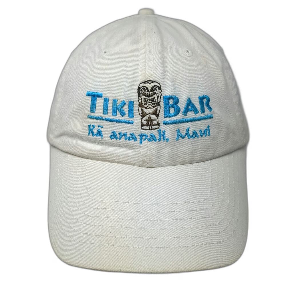 KC Caps Baseball Cap White One Size Tiki Bar Kaanapali Maui Hawaii Souvenir Hat